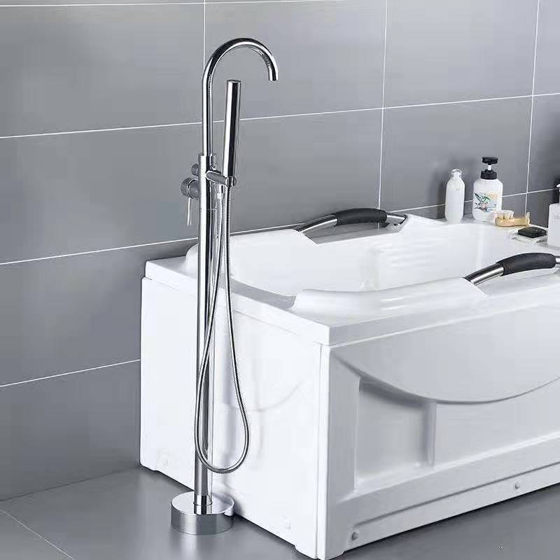 Freestanding Tub Faucet, Chrome With Hand Shower