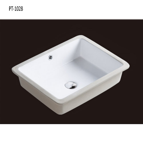 20 inch Undermount Rectangualr Ceramic White Sink