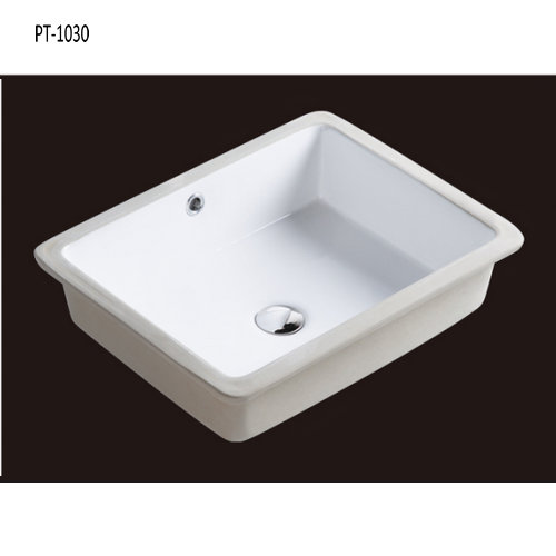 23inch Undermount Rectangualr Ceramic White Sink