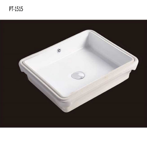22inch Undermount Rectangualr Ceramic White Sink