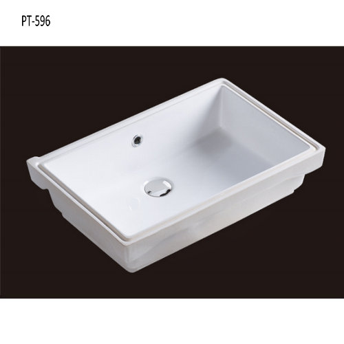 22 inch Undermount Rectangualr Ceramic White Sink