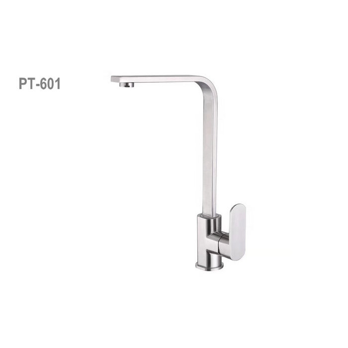 Solid Brushed Stainless Steel Hole Kitchen Faucet