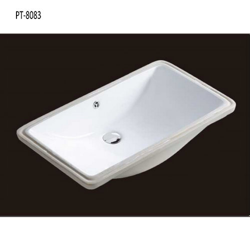 23" Undermount Rectangualr Ceramic White Sink