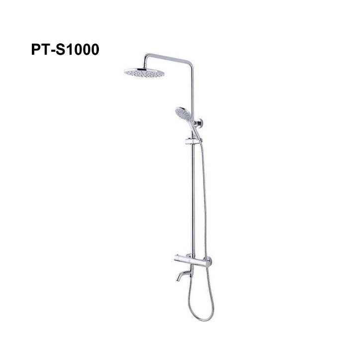 Showerpipe Chrome Exposed Shower Trim